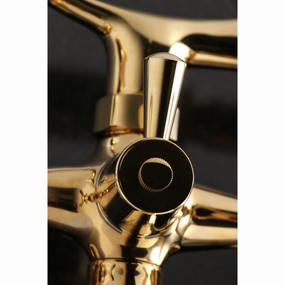 Elements of Design ES2652X Adjustable Center Tub Wall Mount Clawfoot Tub Faucet, Polished Brass