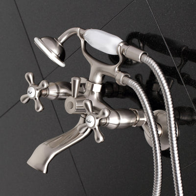 Elements of Design ES2658X Adjustable Center Tub Wall Mount Clawfoot Tub Faucet, Brushed Nickel