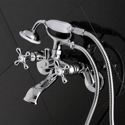 Elements of Design ES2661X 6-Inch Adjustable Wall Mount Clawfoot Tub Faucet, Polished Chrome