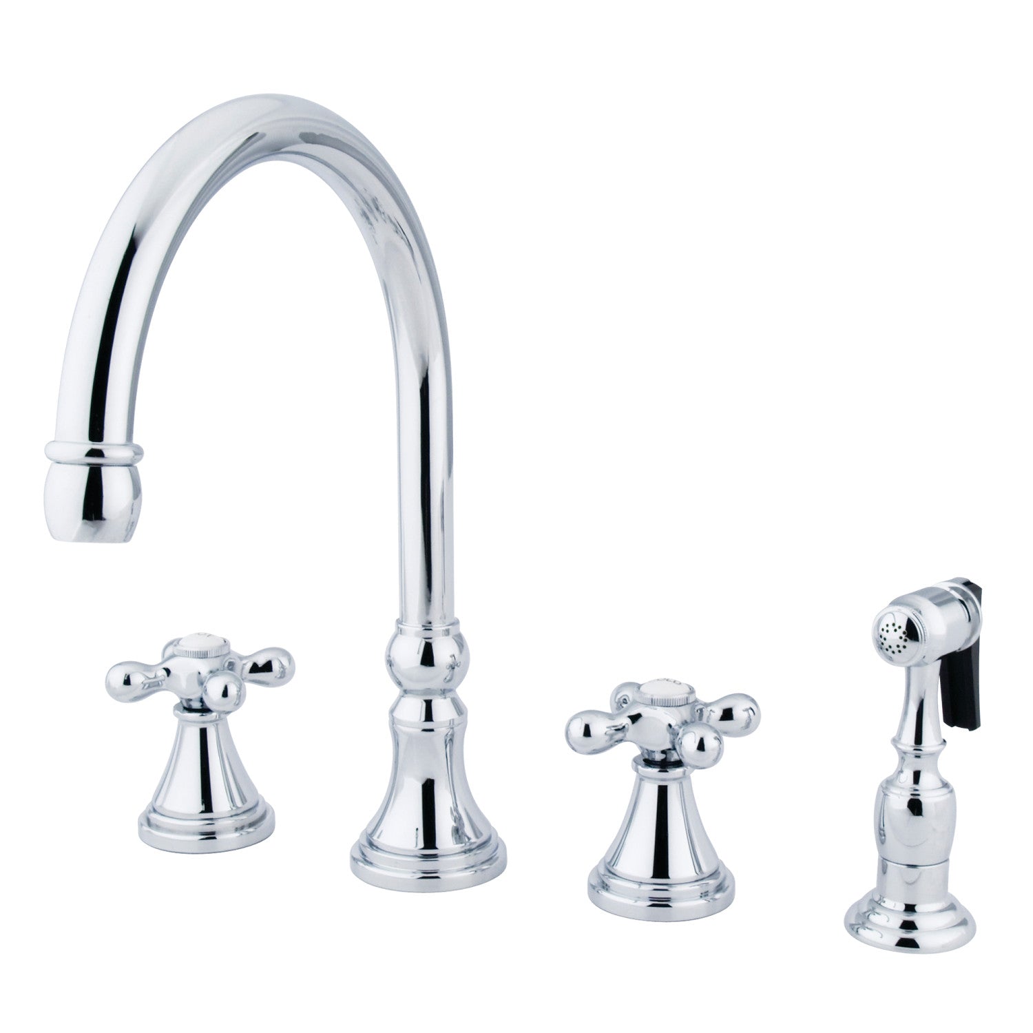 Elements of Design ES2791AXBS Double-Handle Widespread Kitchen Faucet ...