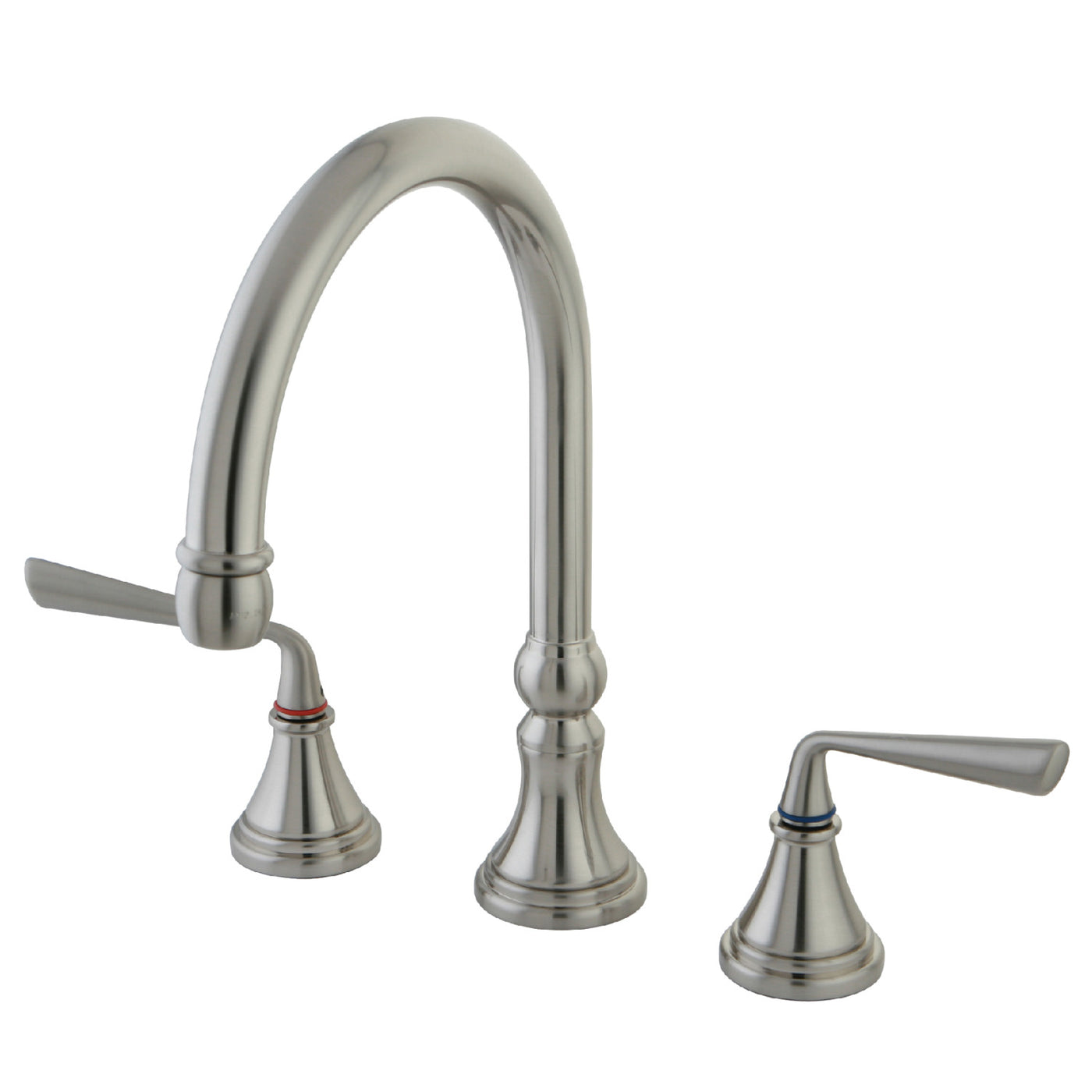 Elements of Design ES2798ZLLS Widespread Kitchen Faucet, Brushed Nickel