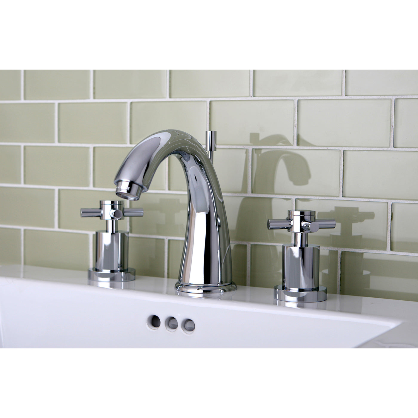 Elements of Design ES2961DX Widespread Bathroom Faucet with Brass Pop-Up, Polished Chrome