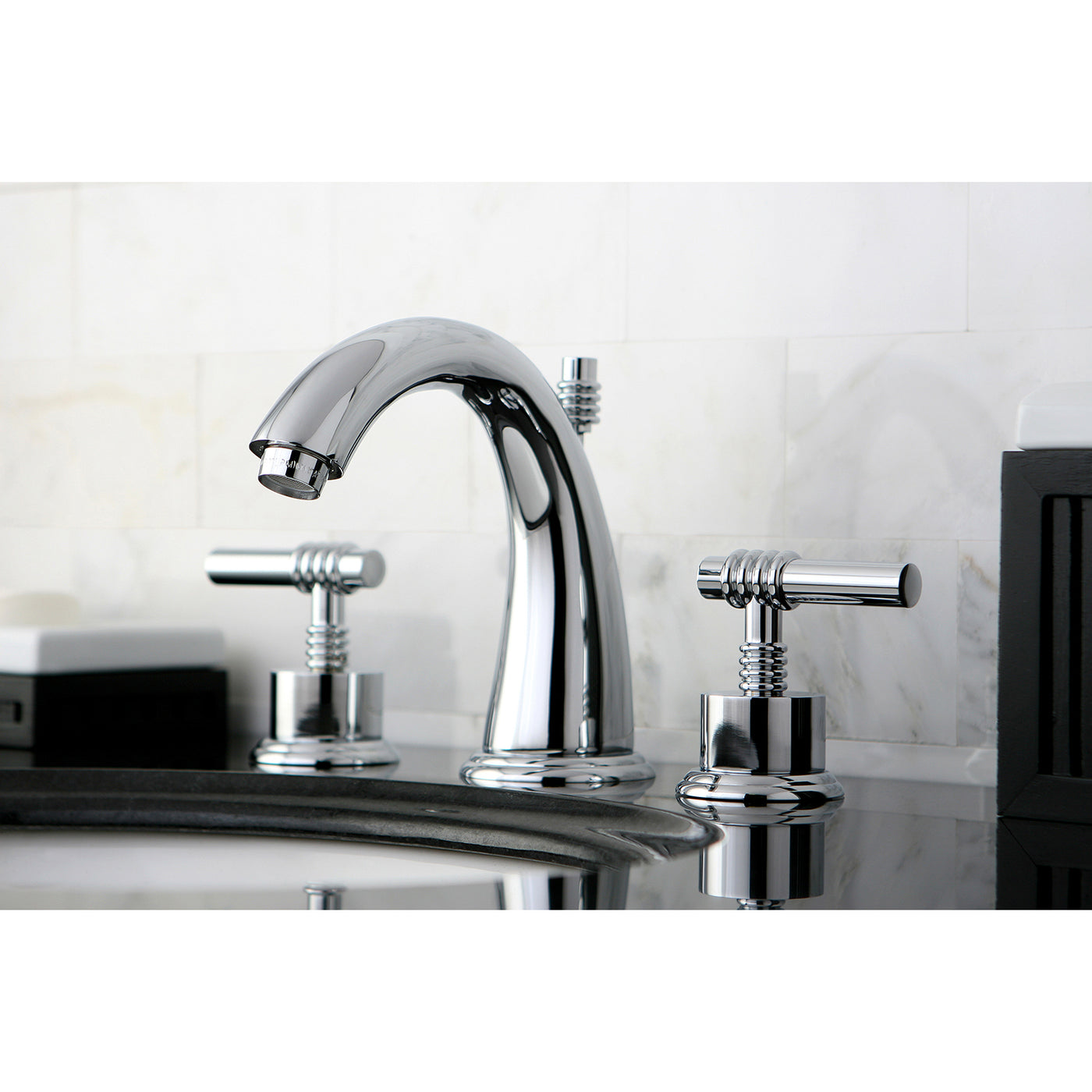 Elements of Design ES2961ML Widespread Bathroom Faucet with Brass Pop-Up, Polished Chrome