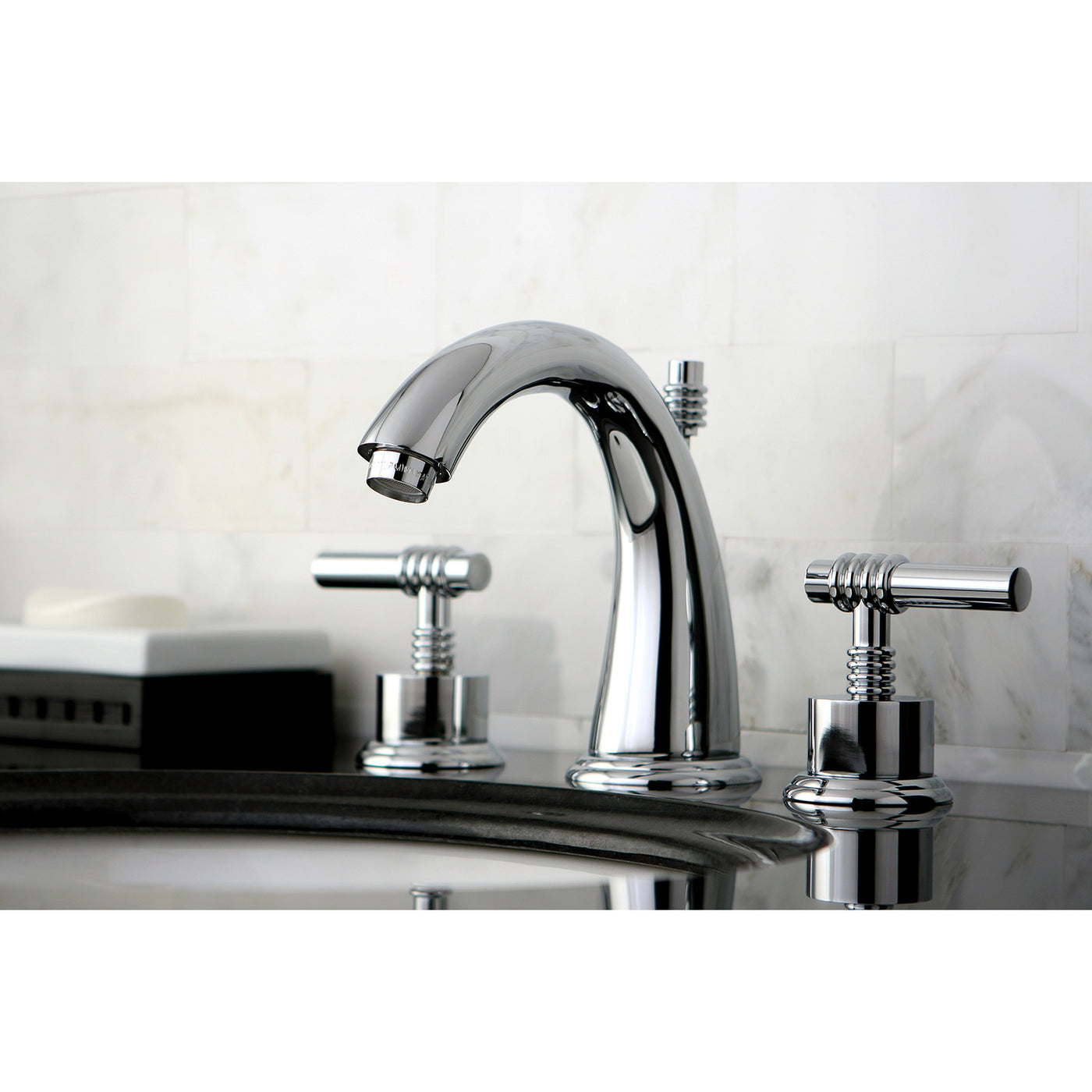 Elements of Design ES2961ML Widespread Bathroom Faucet with Brass Pop-Up, Polished Chrome