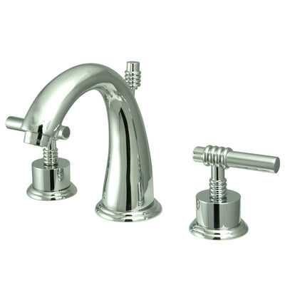 Elements of Design ES2961ML Widespread Bathroom Faucet with Brass Pop-Up, Polished Chrome
