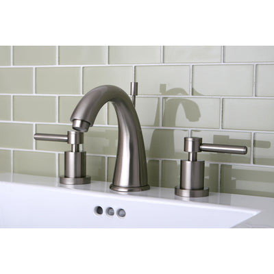 Elements of Design ES2968DL Widespread Bathroom Faucet with Brass Pop-Up, Brushed Nickel
