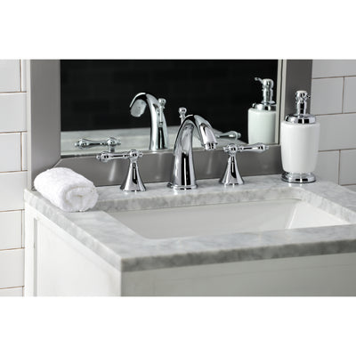 Elements of Design ES2971AL Widespread Bathroom Faucet with Brass Pop-Up, Polished Chrome