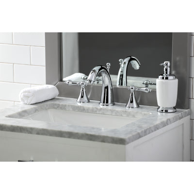 Elements of Design ES2971AL Widespread Bathroom Faucet with Brass Pop-Up, Polished Chrome
