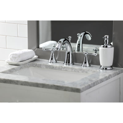 Elements of Design ES2971BL Widespread Bathroom Faucet with Brass Pop-Up, Polished Chrome