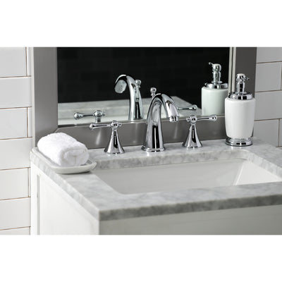 Elements of Design ES2971BL Widespread Bathroom Faucet with Brass Pop-Up, Polished Chrome