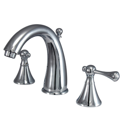 Elements of Design ES2971BL Widespread Bathroom Faucet with Brass Pop-Up, Polished Chrome