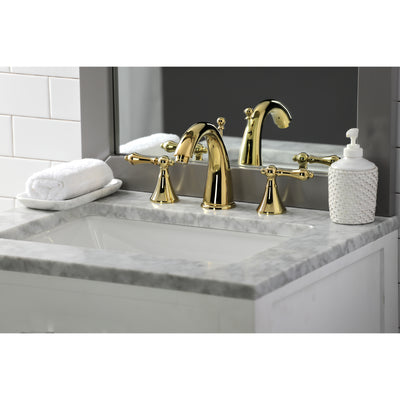 Elements of Design ES2972AL Widespread Bathroom Faucet with Brass Pop-Up, Polished Brass