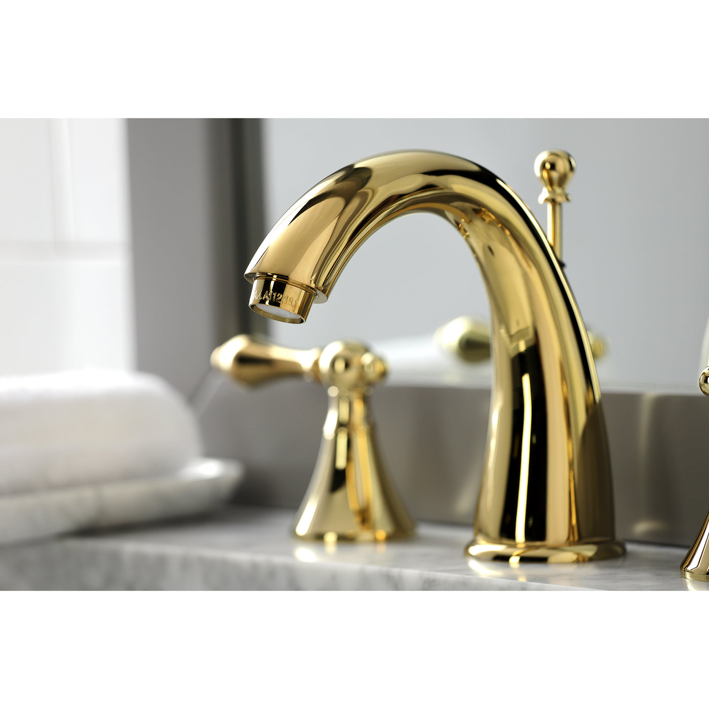 Elements of Design ES2972AL Widespread Bathroom Faucet with Brass Pop-Up, Polished Brass