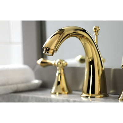 Elements of Design ES2972AL Widespread Bathroom Faucet with Brass Pop-Up, Polished Brass