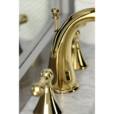 Elements of Design ES2972AL Widespread Bathroom Faucet with Brass Pop-Up, Polished Brass