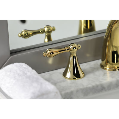 Elements of Design ES2972AL Widespread Bathroom Faucet with Brass Pop-Up, Polished Brass