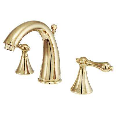 Elements of Design ES2972AL Widespread Bathroom Faucet with Brass Pop-Up, Polished Brass