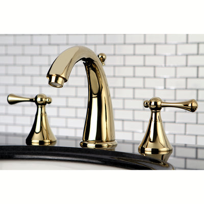 Elements of Design ES2972BL Widespread Bathroom Faucet with Brass Pop-Up, Polished Brass