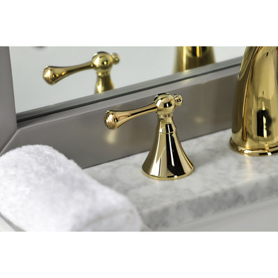 Elements of Design ES2972BL Widespread Bathroom Faucet with Brass Pop-Up, Polished Brass