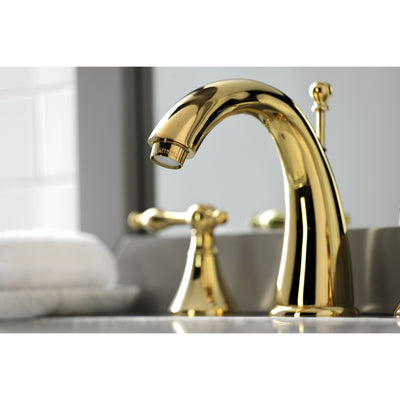 Elements of Design ES2972NL Widespread Bathroom Faucet with Brass Pop-Up, Polished Brass