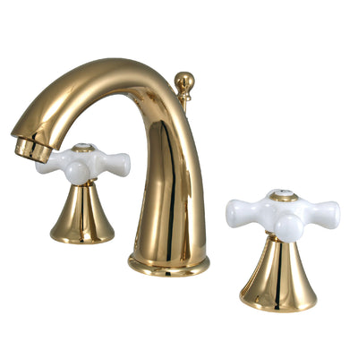Elements of Design ES2972PX Widespread Bathroom Faucet with Brass Pop-Up, Polished Brass
