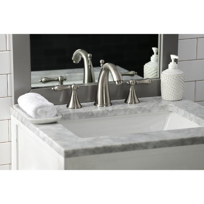 Elements of Design ES2978AL Widespread Bathroom Faucet with Brass Pop-Up, Brushed Nickel