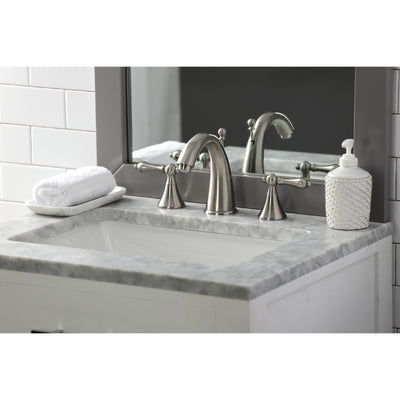 Elements of Design ES2978AL Widespread Bathroom Faucet with Brass Pop-Up, Brushed Nickel