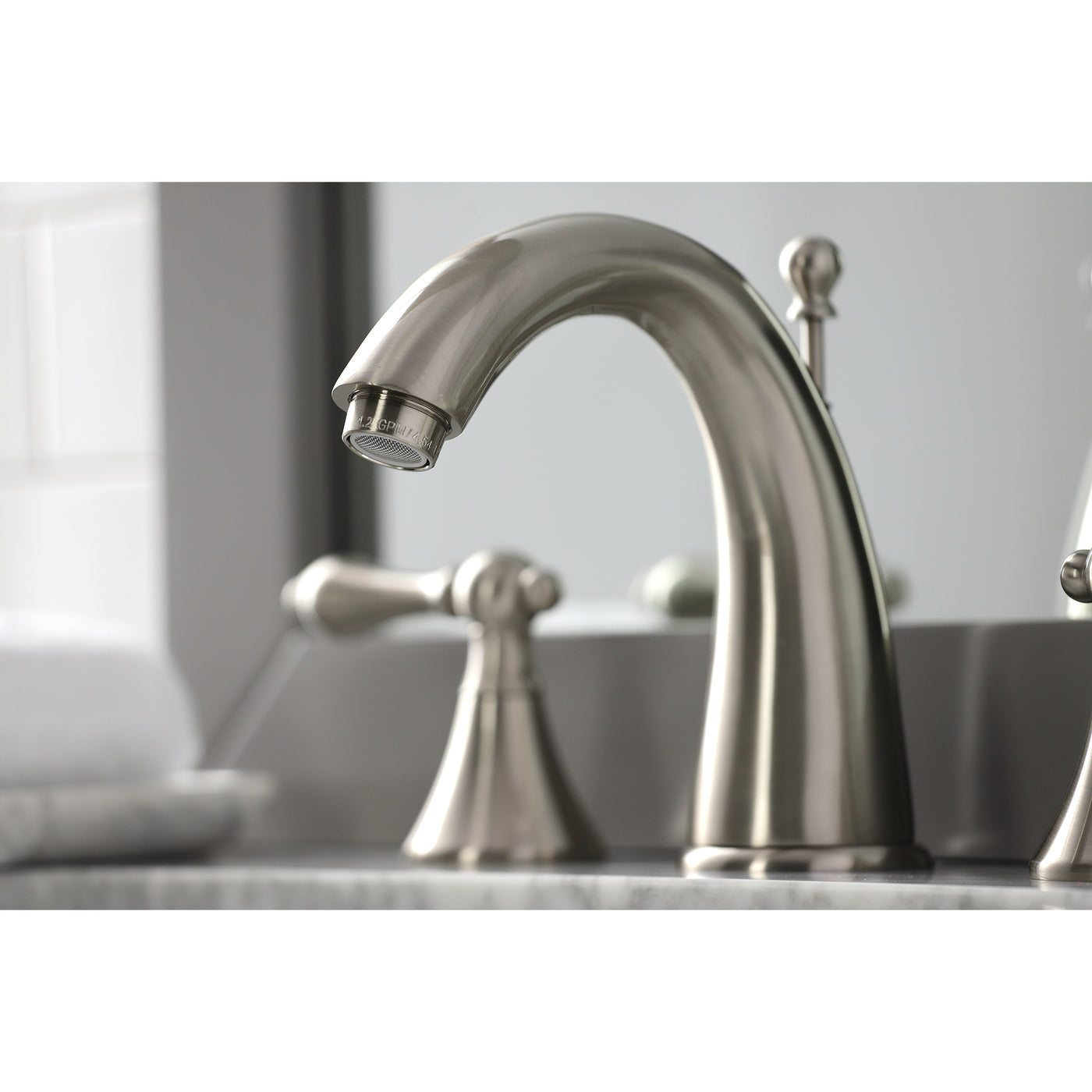 Elements of Design ES2978AL Widespread Bathroom Faucet with Brass Pop-Up, Brushed Nickel