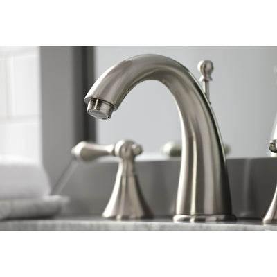 Elements of Design ES2978AL Widespread Bathroom Faucet with Brass Pop-Up, Brushed Nickel