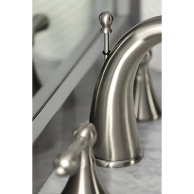 Elements of Design ES2978AL Widespread Bathroom Faucet with Brass Pop-Up, Brushed Nickel