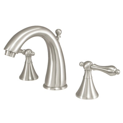 Elements of Design ES2978AL Widespread Bathroom Faucet with Brass Pop-Up, Brushed Nickel