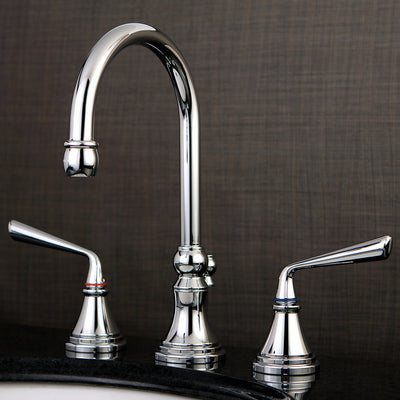 Elements of Design ES2981ZL Widespread Bathroom Faucet with Brass Pop-Up, Polished Chrome