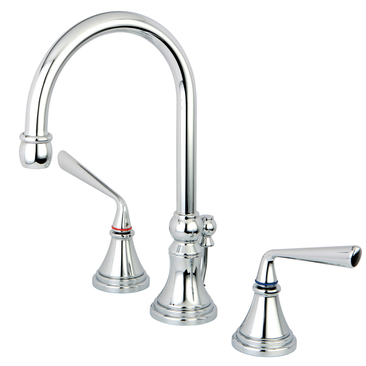 Elements of Design ES2981ZL Widespread Bathroom Faucet with Brass Pop-Up, Polished Chrome