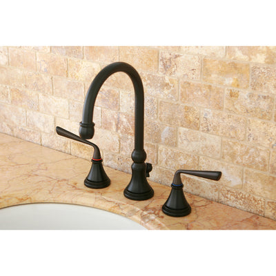 Elements of Design ES2985ZL Widespread Bathroom Faucet with Brass Pop-Up, Oil Rubbed Bronze