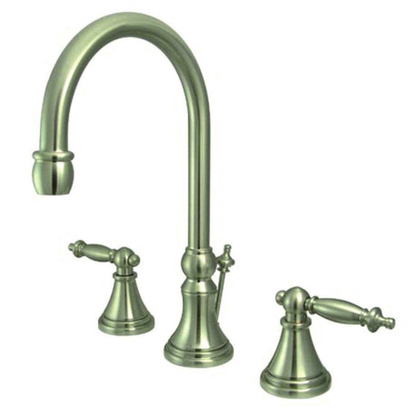Elements of Design ES2988TL Widespread Bathroom Faucet with Brass Pop-Up, Brushed Nickel