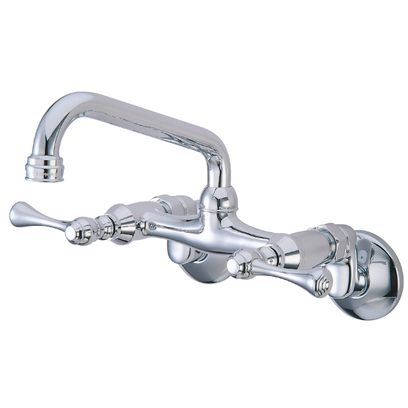 Elements of Design ES3131L Adjustable Center Wall Mount Kitchen Faucet, Polished Chrome