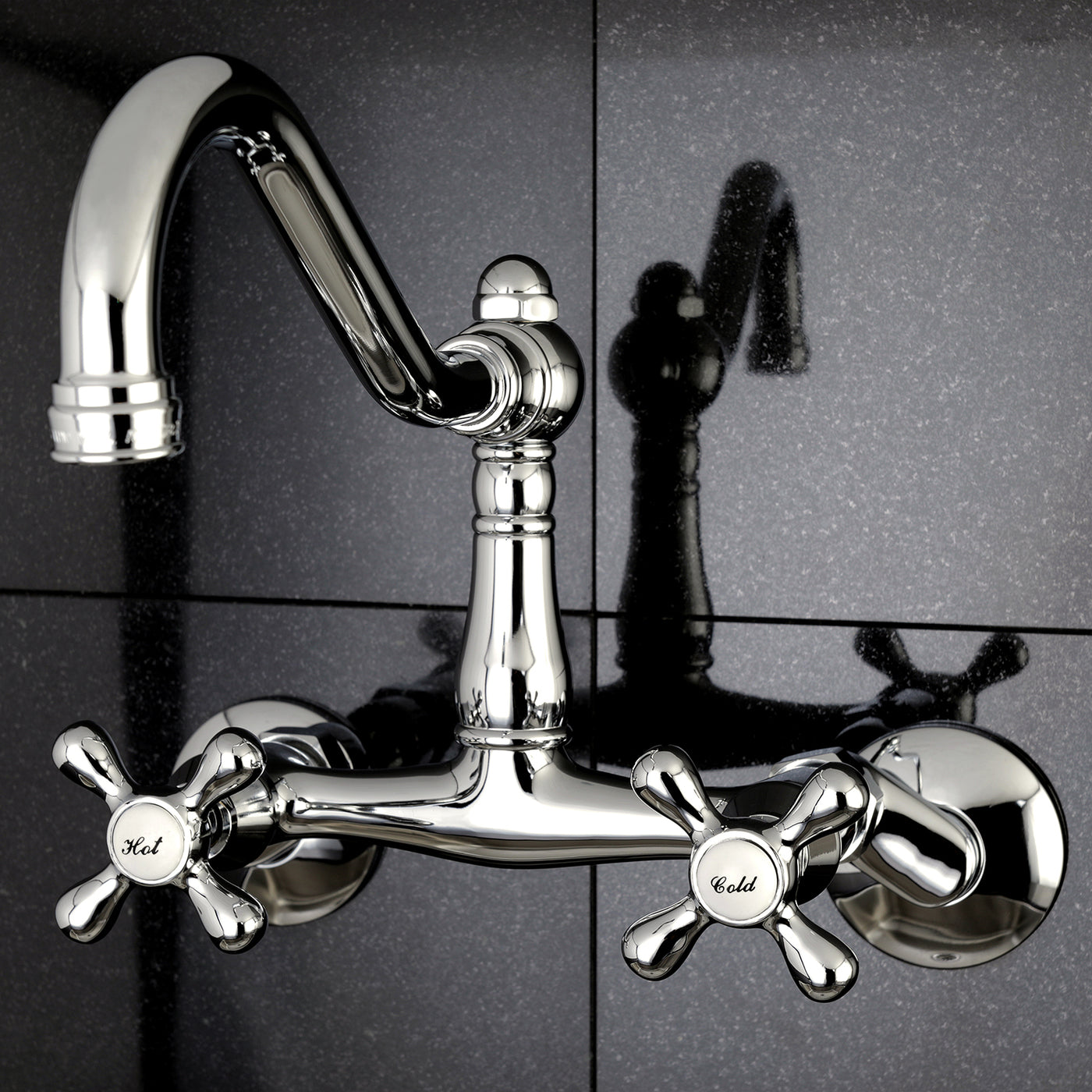 Elements of Design ES3221AX 6-Inch Adjustable Center Wall Mount Kitchen Faucet, Polished Chrome