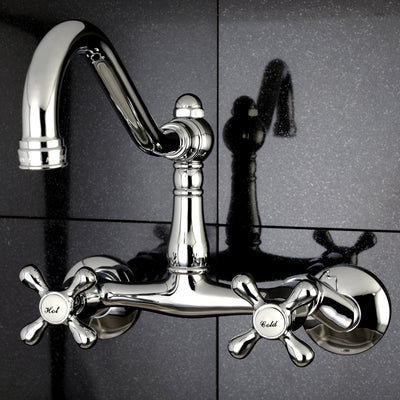 Elements of Design ES3221AX 6-Inch Adjustable Center Wall Mount Kitchen Faucet, Polished Chrome