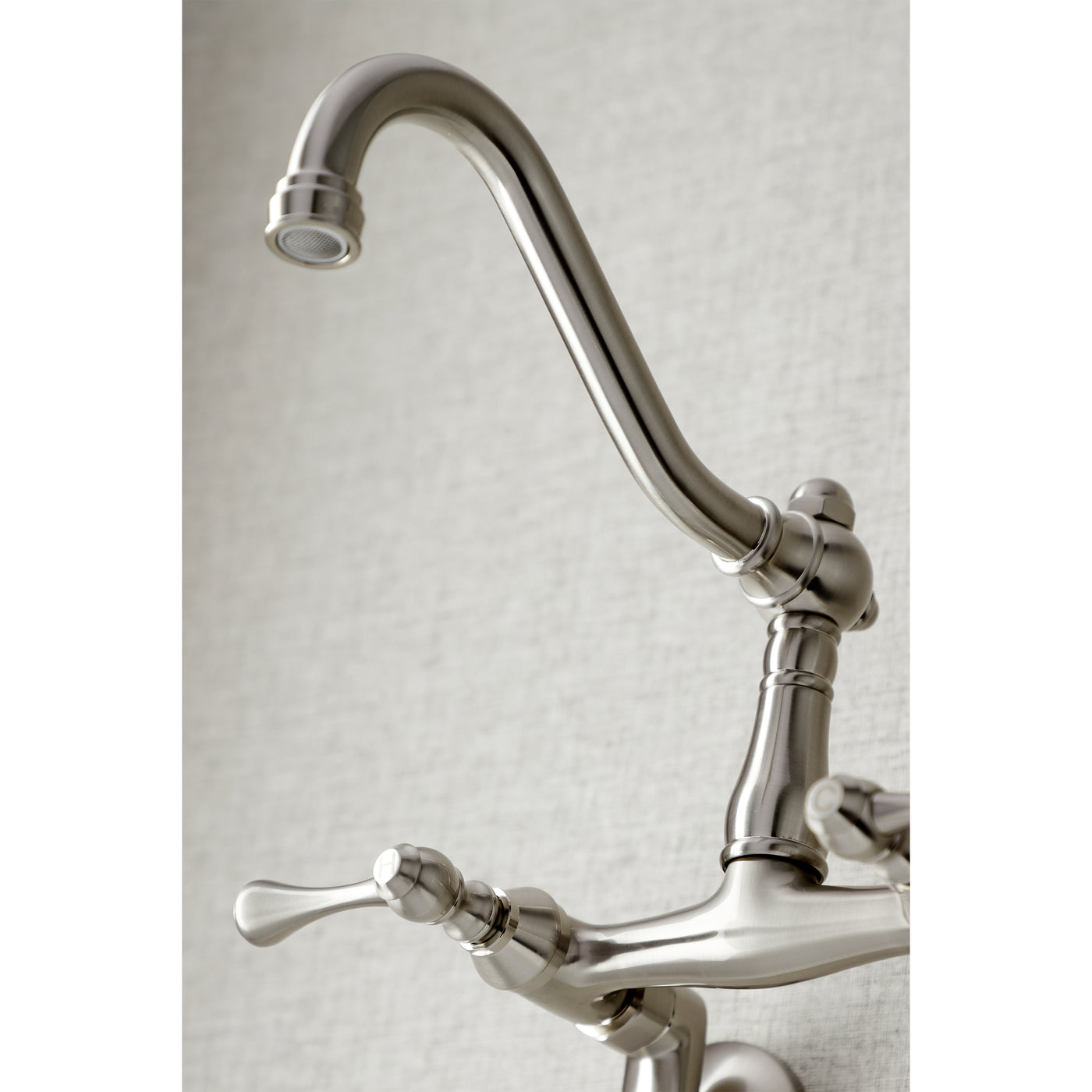 Elements of Design ES3228BL 6-Inch Adjustable Center Wall Mount Kitchen Faucet, Brushed Nickel