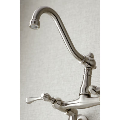 Elements of Design ES3228BL 6-Inch Adjustable Center Wall Mount Kitchen Faucet, Brushed Nickel