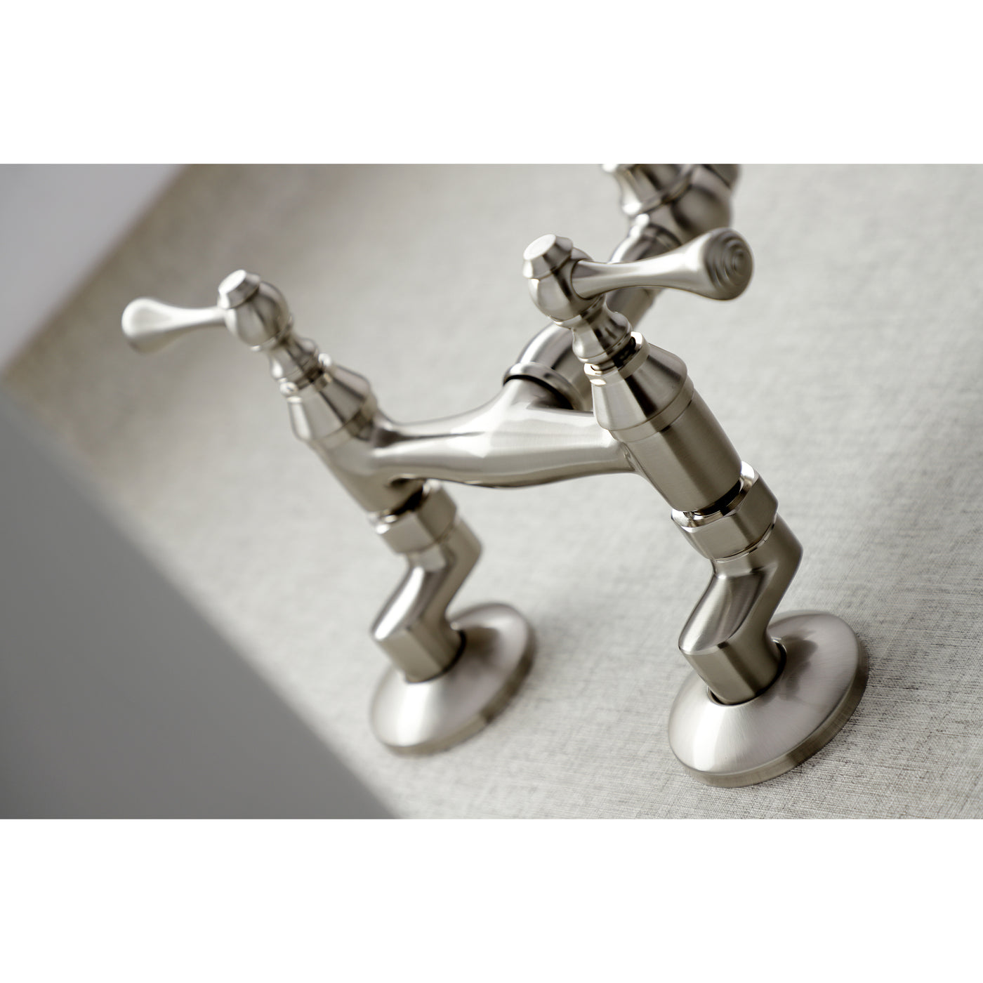 Elements of Design ES3228BL 6-Inch Adjustable Center Wall Mount Kitchen Faucet, Brushed Nickel