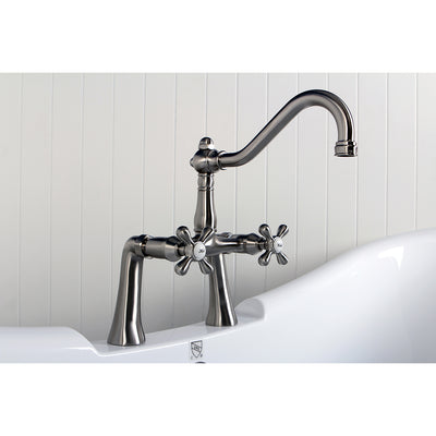 Elements of Design ES3238AX 7-Inch Center Deck Mount Clawfoot Tub Faucet, Brushed Nickel