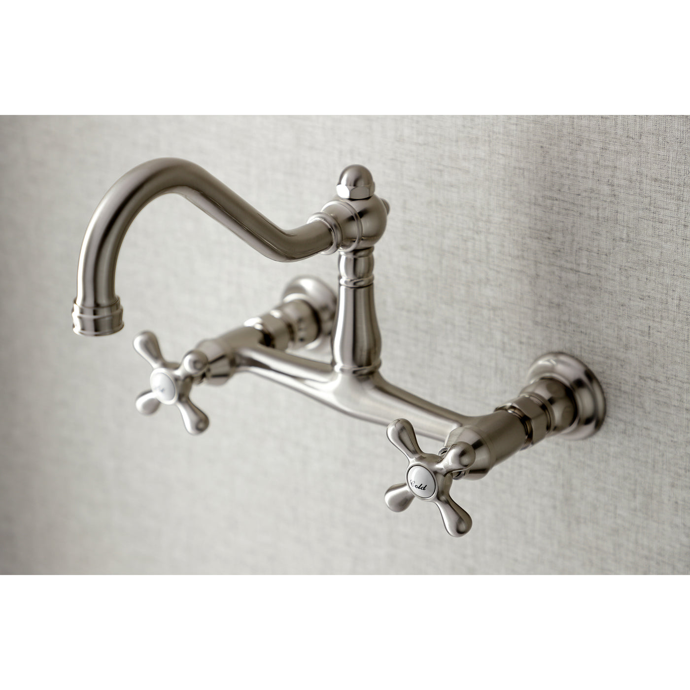 Elements of Design ES3248AX 8-Inch Center Wall Mount Bathroom Faucet, Brushed Nickel
