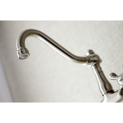 Elements of Design ES3248AX 8-Inch Center Wall Mount Bathroom Faucet, Brushed Nickel