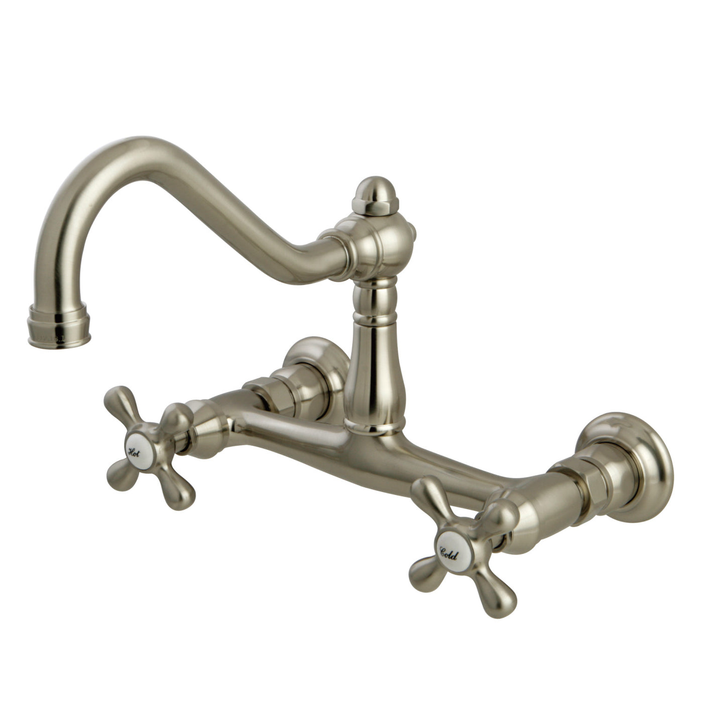 Elements of Design ES3248AX 8-Inch Center Wall Mount Bathroom Faucet, Brushed Nickel