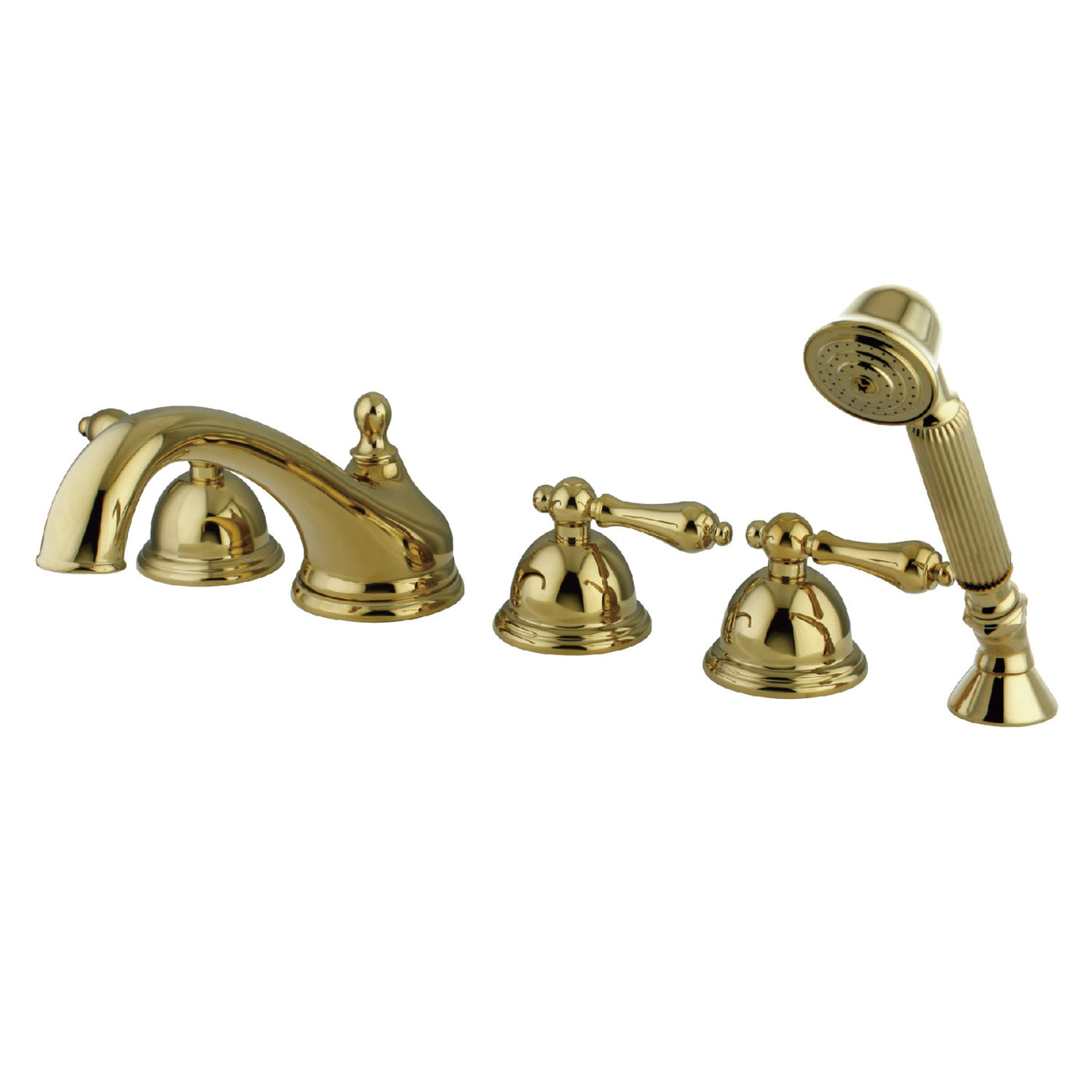 Elements of Design ES33525AL Roman Tub Faucet with Hand Shower, Polished Brass