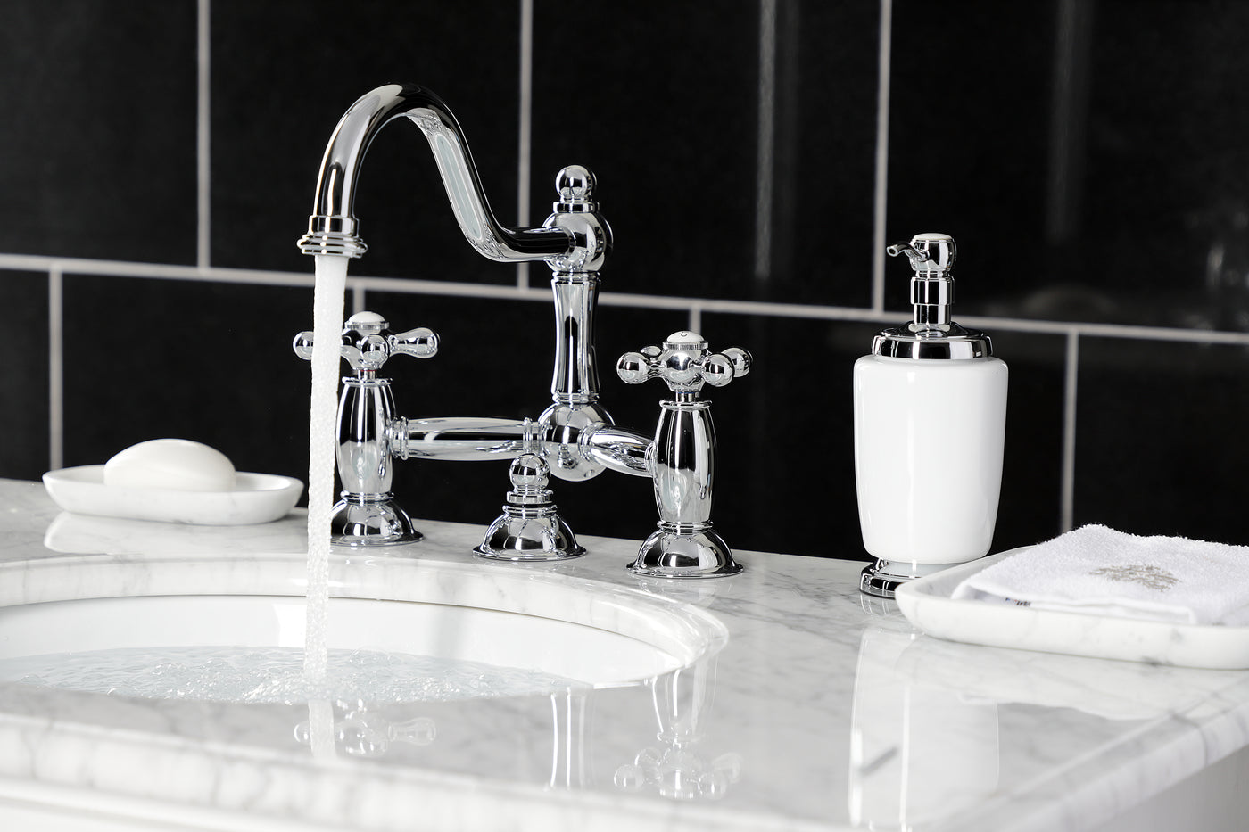 Elements of Design ES3911AX Bridge Bathroom Faucet, Polished Chrome