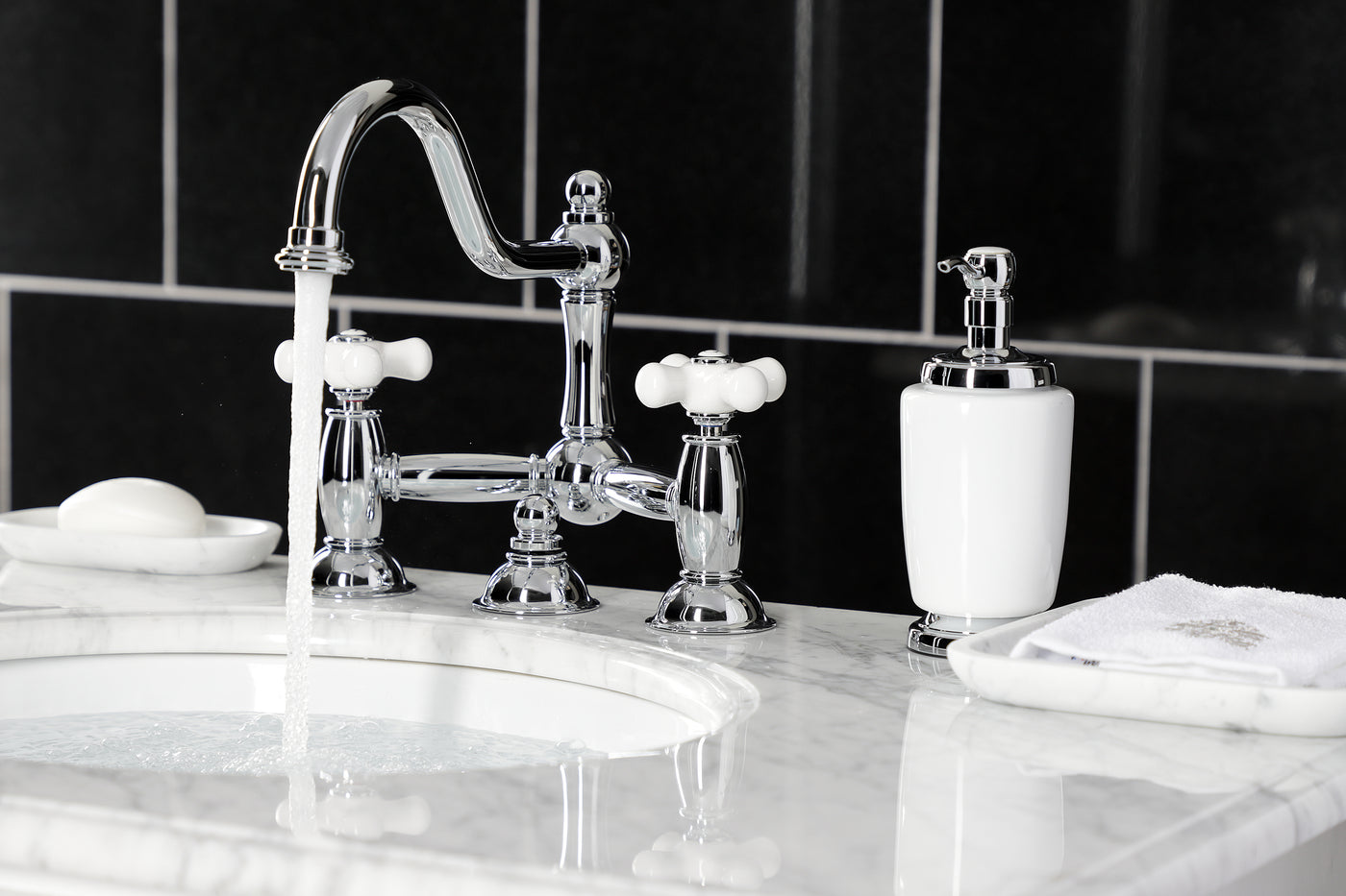 Elements of Design ES3911PX Bridge Bathroom Faucet, Polished Chrome