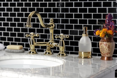 Elements of Design ES3912AX Bridge Bathroom Faucet, Polished Brass