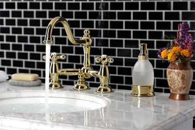 Elements of Design ES3912AX Bridge Bathroom Faucet, Polished Brass